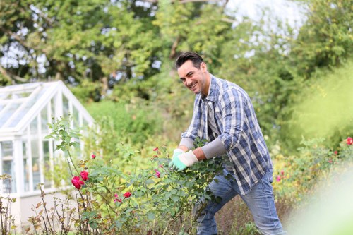 Experienced decking professionals at work